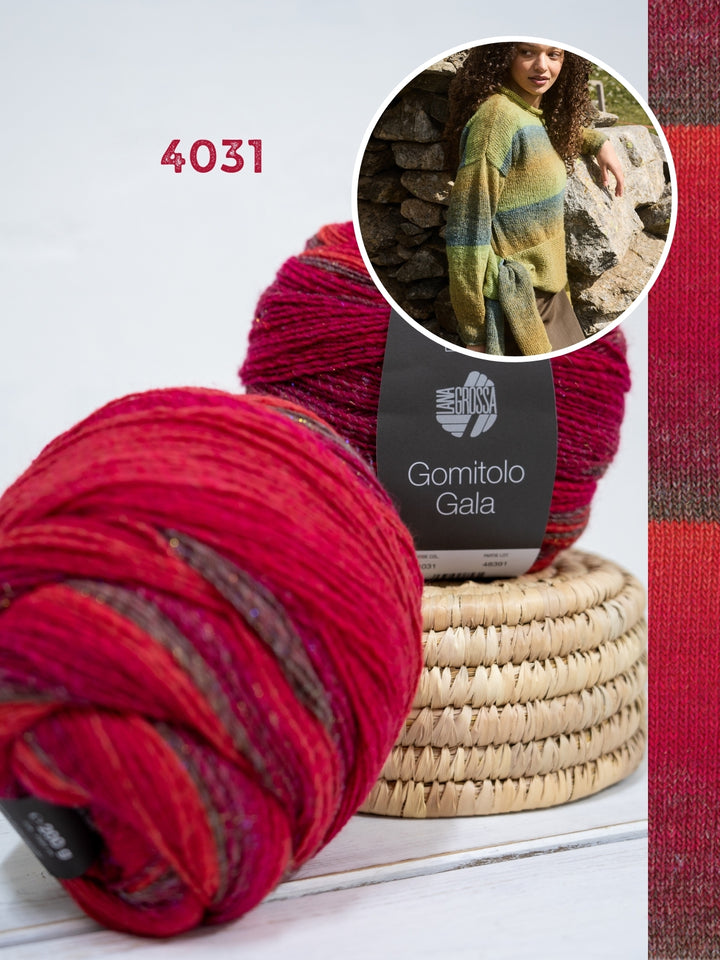 Breipakket Gomitolo Gala trui met knoopdetail