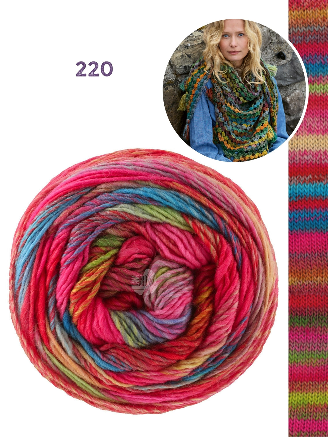 Haakpakket Colorissimo driehoekstola met kwastjes