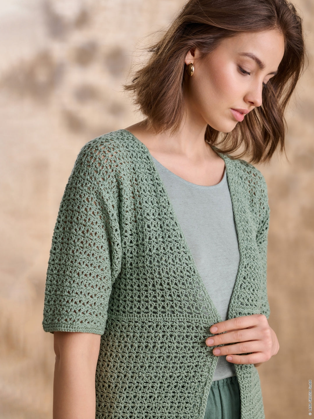 Haakpakket Summer Cashmere vest met korte mouwen