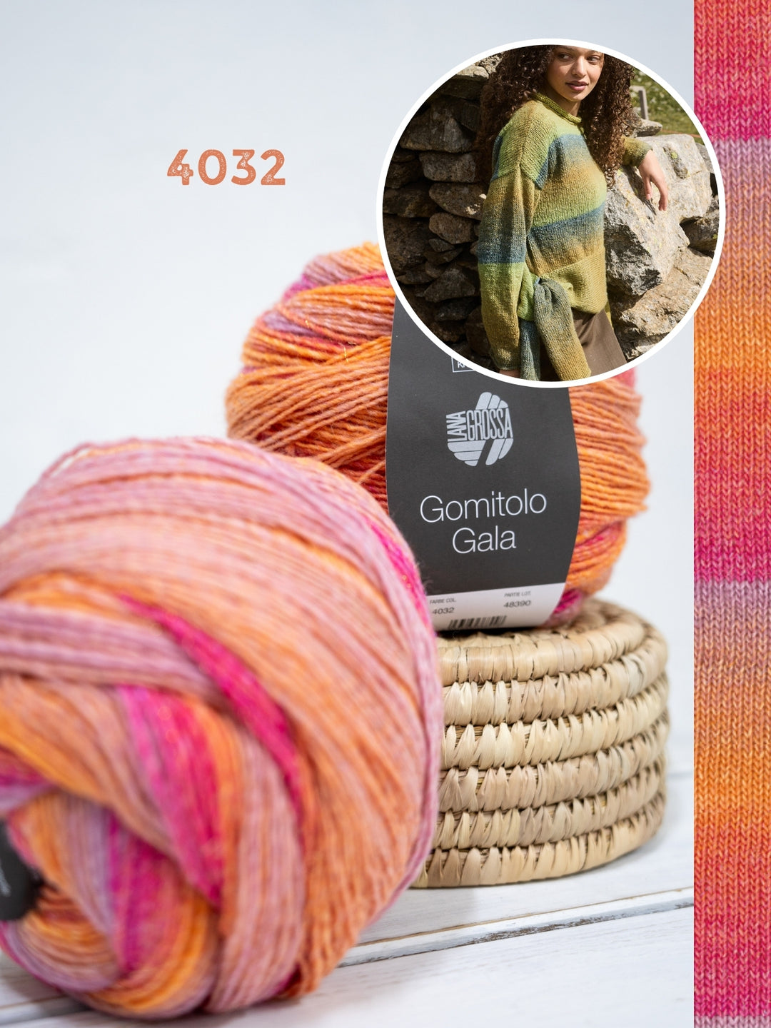 Breipakket Gomitolo Gala trui met knoopdetail