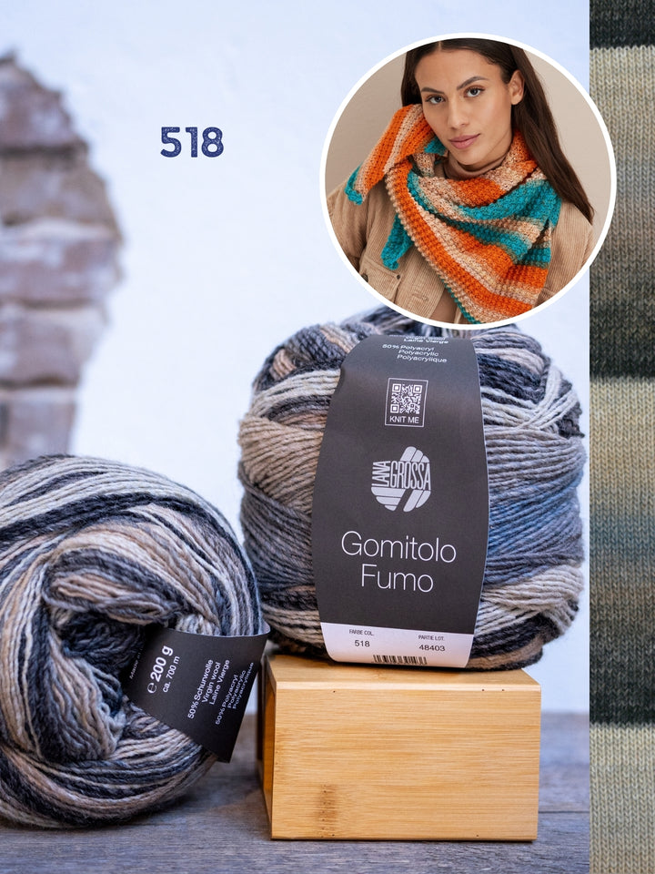 Haakpakket Gomitolo driehoekstola met textuur
