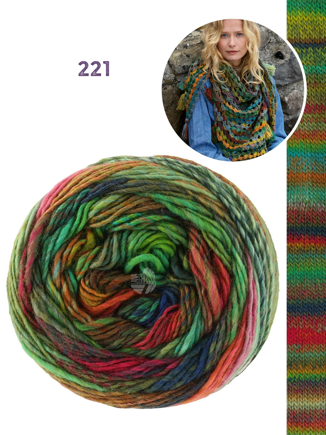 Haakpakket Colorissimo driehoekstola met kwastjes