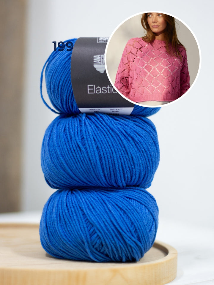 Breipakket Elastico pullover in ruitenpatroon