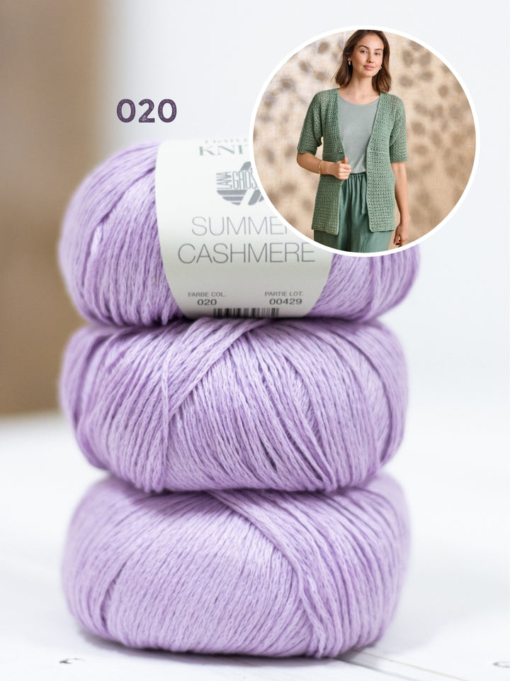 Haakpakket Summer Cashmere vest met korte mouwen