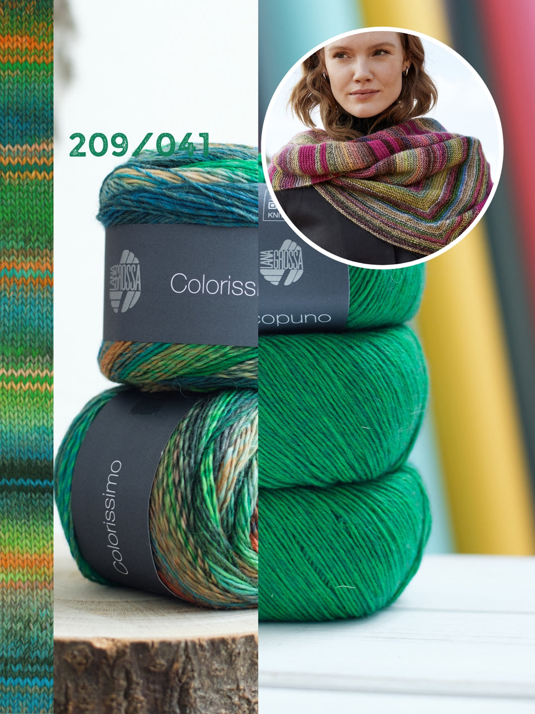 Breipakket Ecopuno Colorissimo assymetrische stola