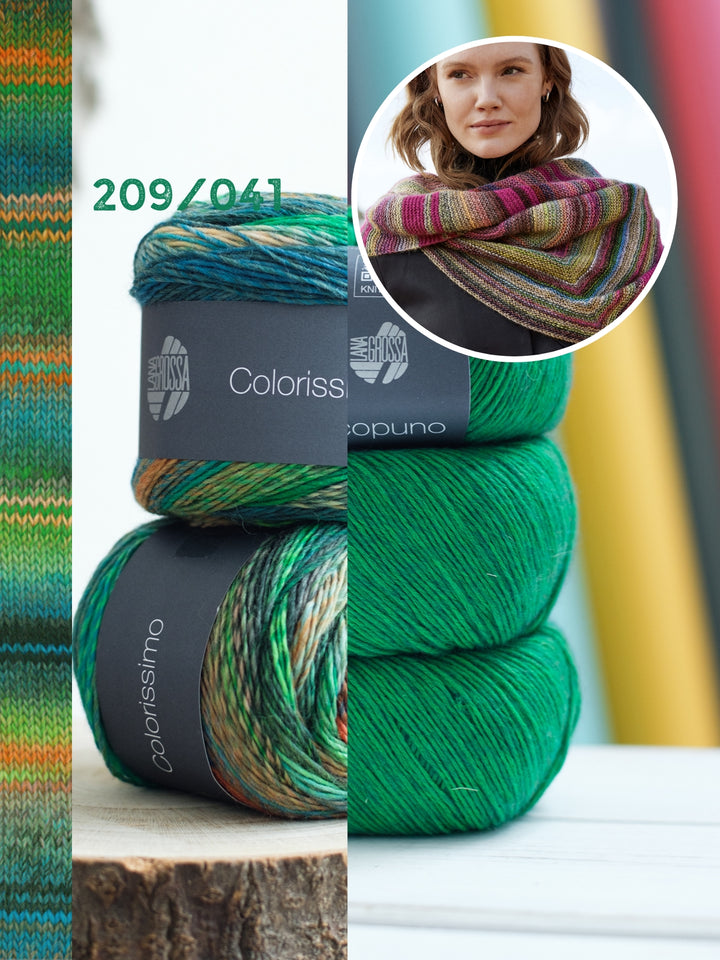 Breipakket Ecopuno Colorissimo assymetrische stola