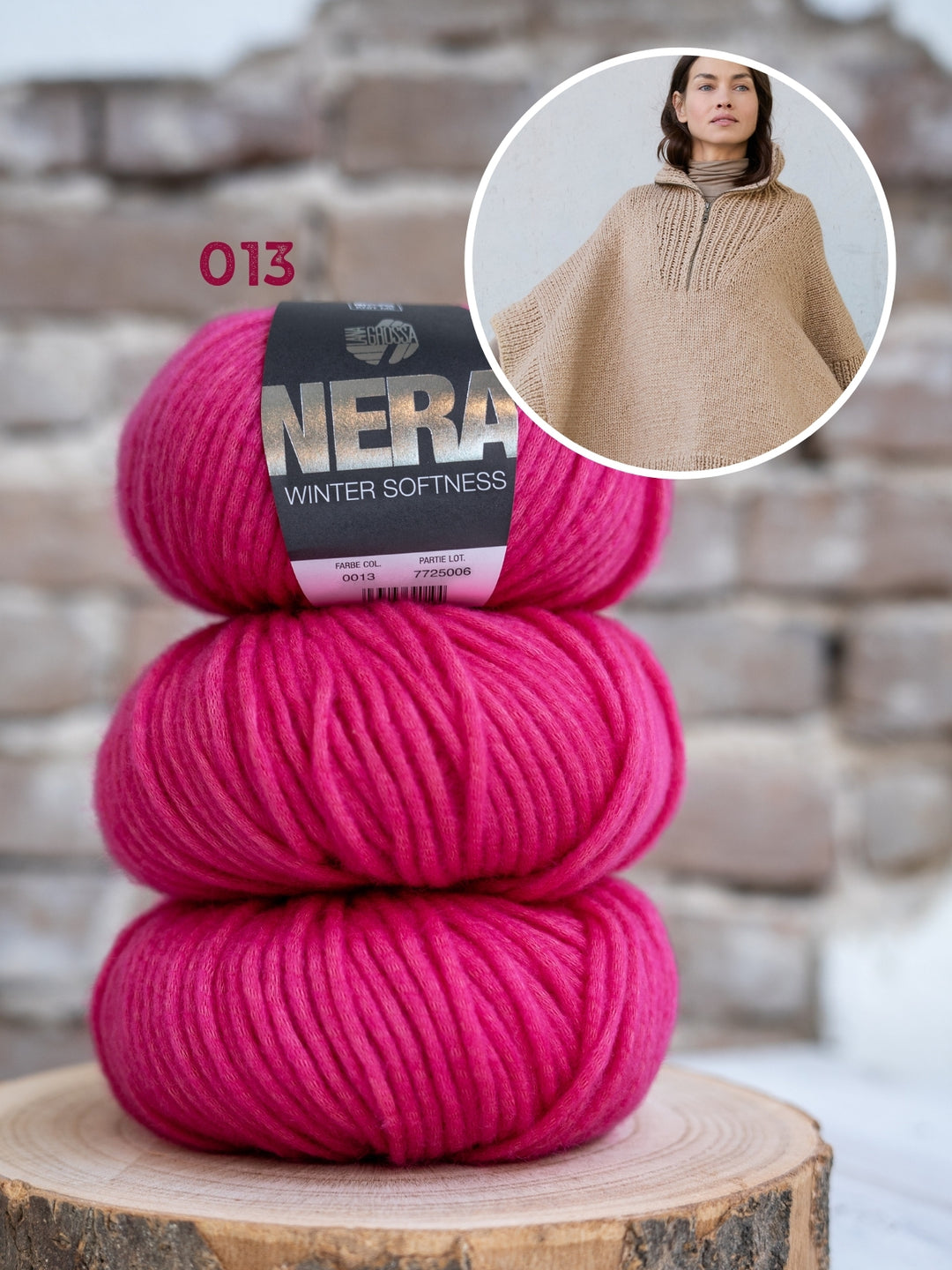 Breipakket Winter Softness poncho met rits