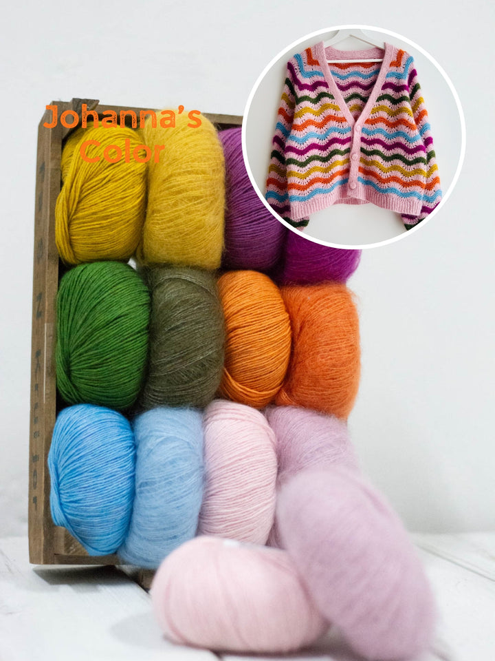 Breipakket Jean Cardigan - Engels- & Duitstalig - Kolibri by Johanna