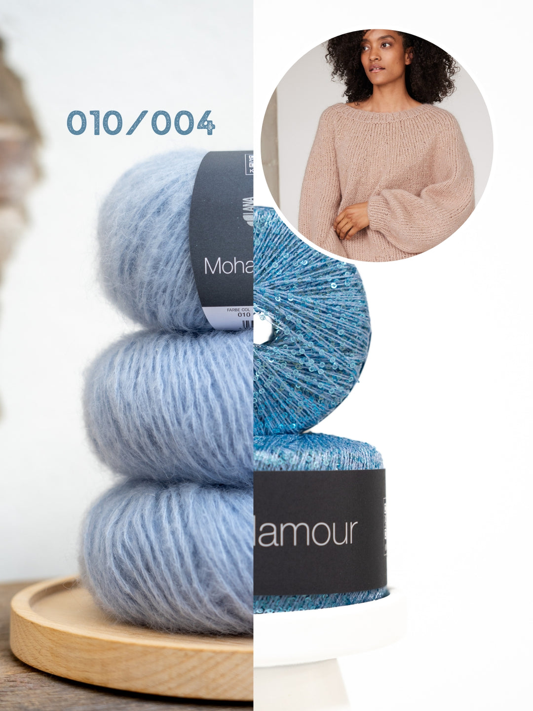 Breipakket Mohair Di Gio Glamour top-down trui