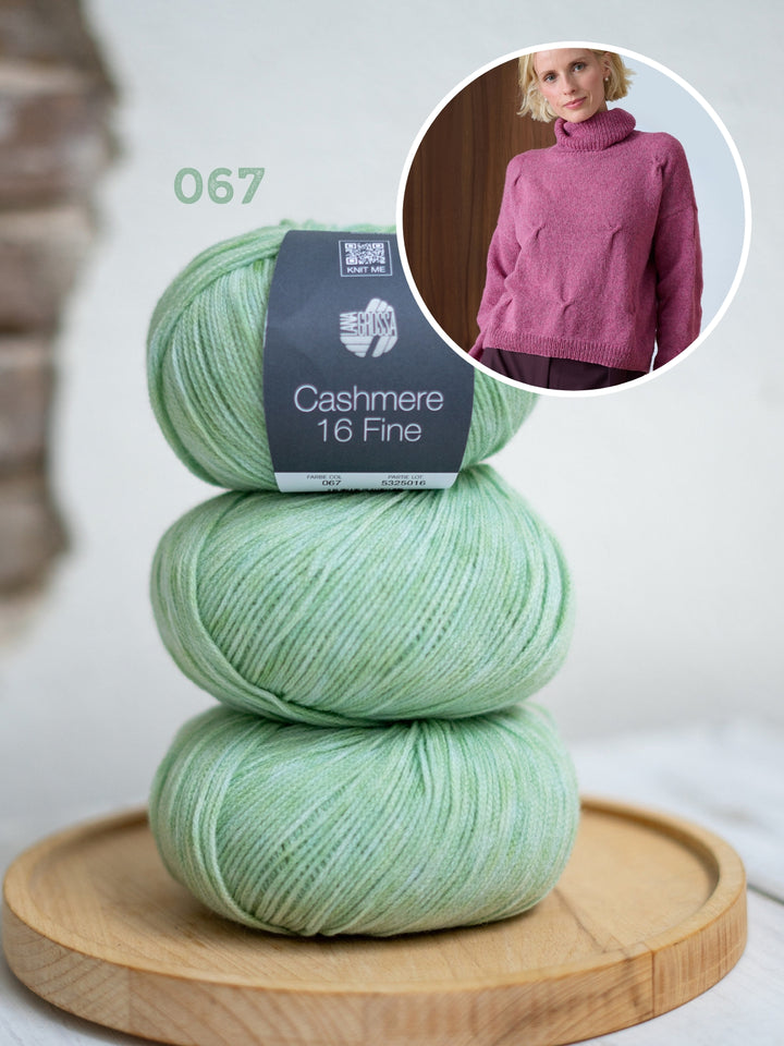 Breipakket Cashmere 16 Fine trui met kabels