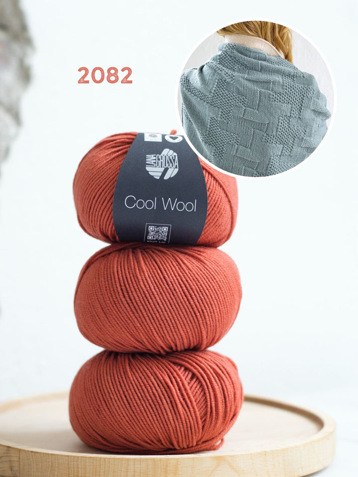 Breipakket Cool Wool stola in structuurpatroon