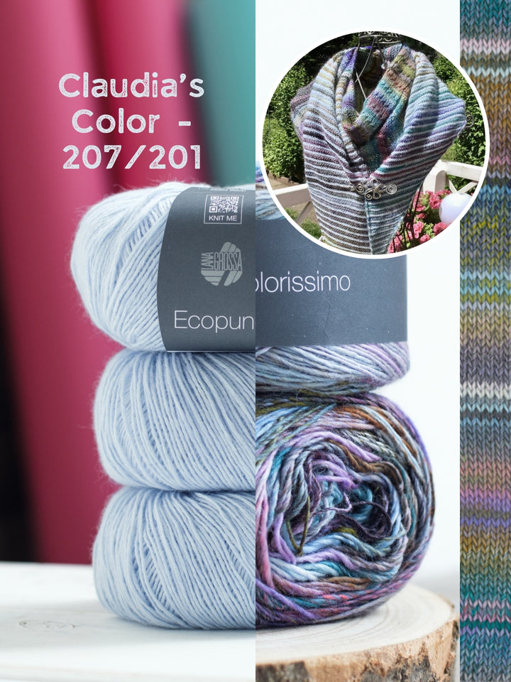 Breipakket Lizas stola Orange Night - Colorissimo & Ecopuno