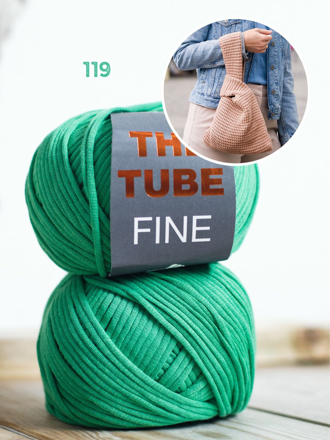 Tunisch haakpakket The Tube Fine tas