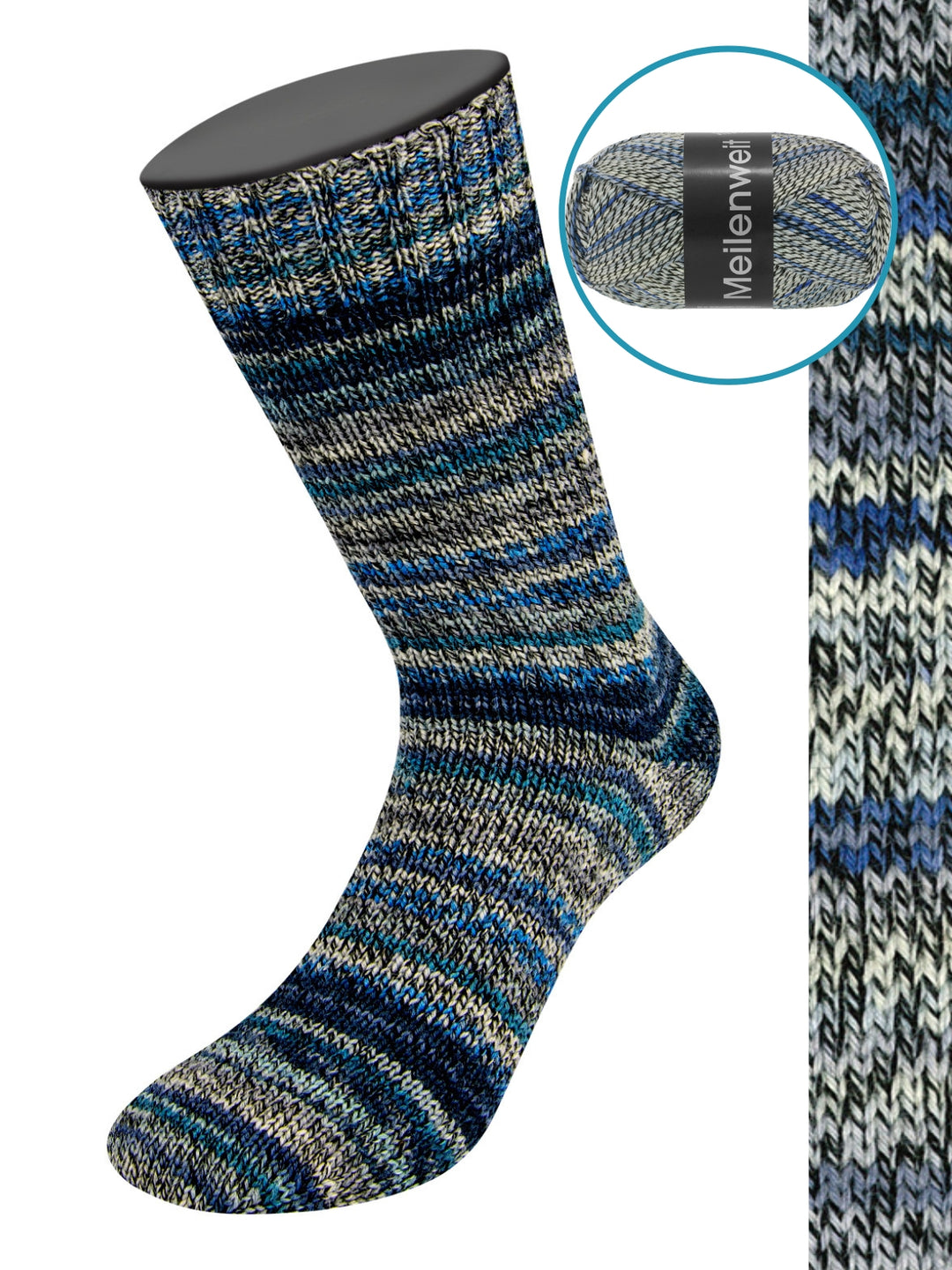 Meilenweit 100 Denim Mix Blue 608