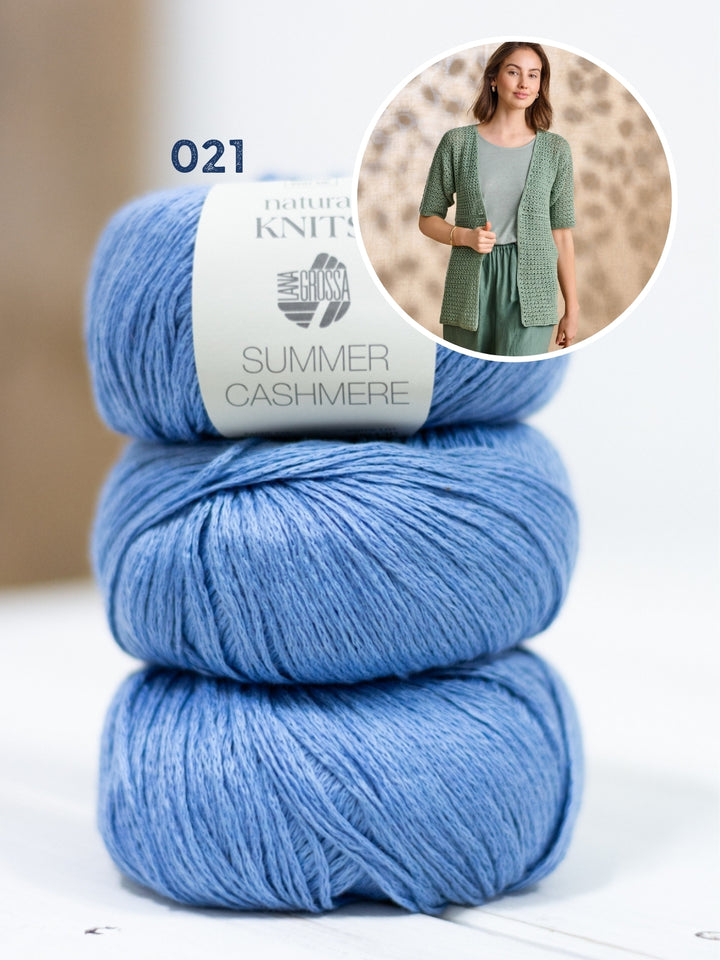 Haakpakket Summer Cashmere vest met korte mouwen