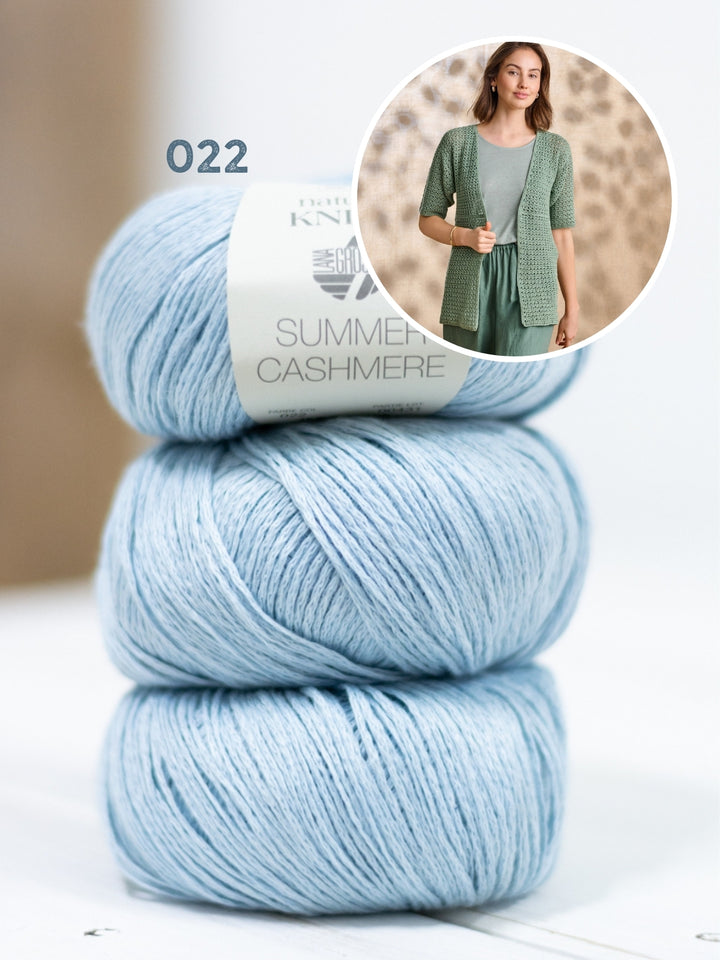 Haakpakket Summer Cashmere vest met korte mouwen