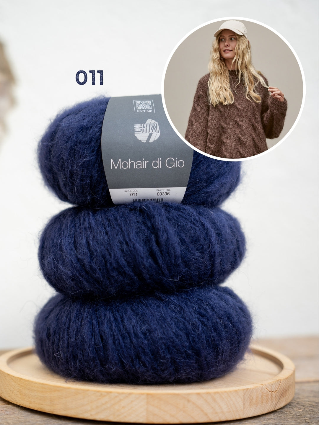 Breipakket Mohair Di Gio trui met kabels