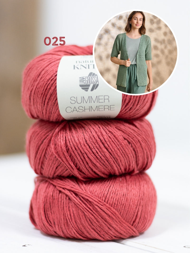 Haakpakket Summer Cashmere vest met korte mouwen