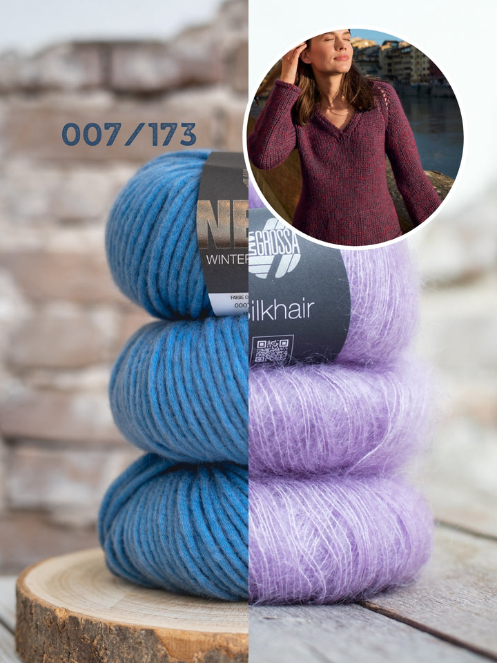 Breipakket Winter Softness Silkhair v-hals trui