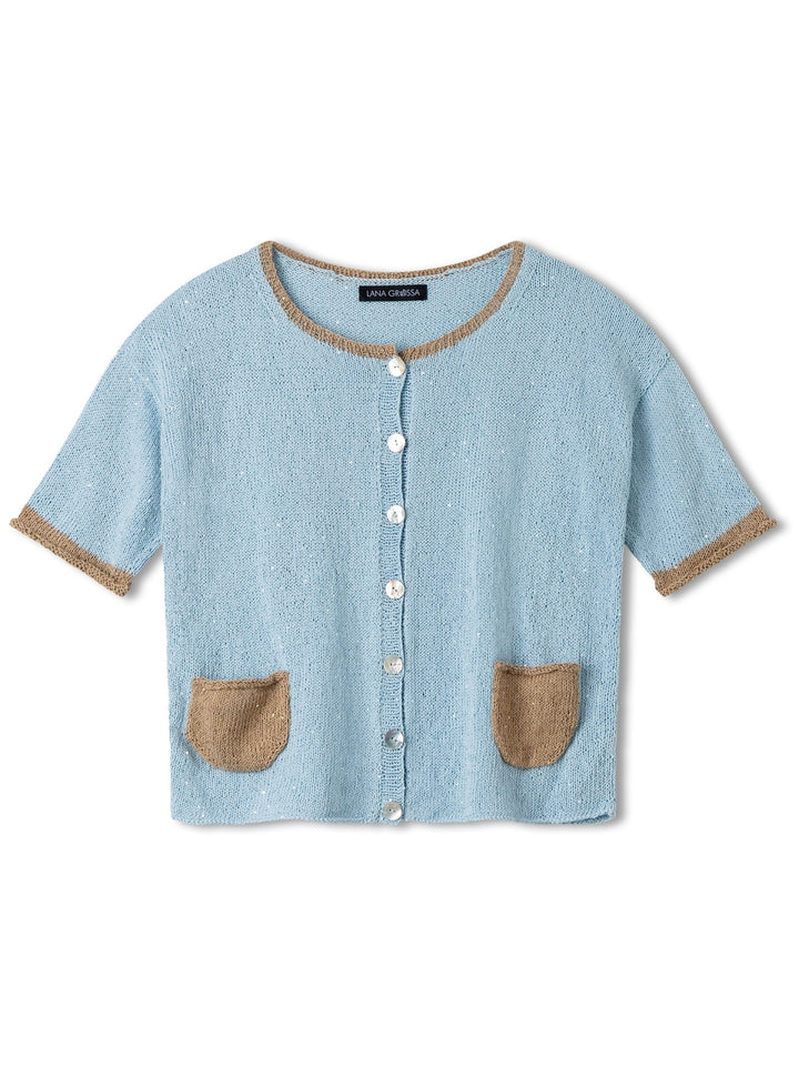 Breipakket Filo Paillettes korte mouwen vest