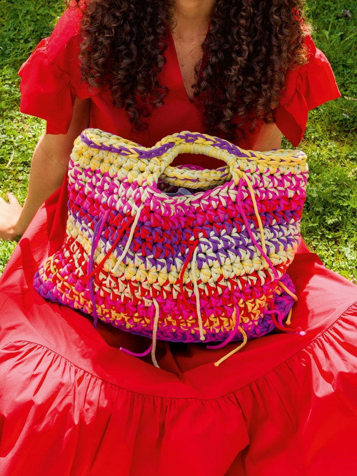 Haakpakket The Tube grote shopper met franjes