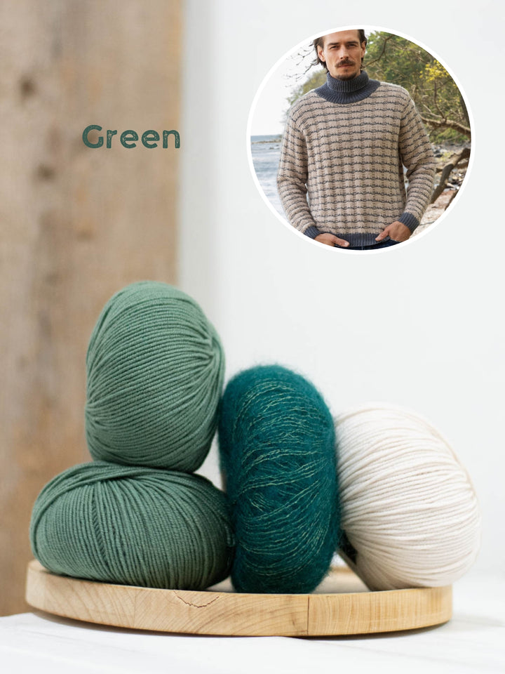 Breipakket Cool Wool Silkhair trui voor hem