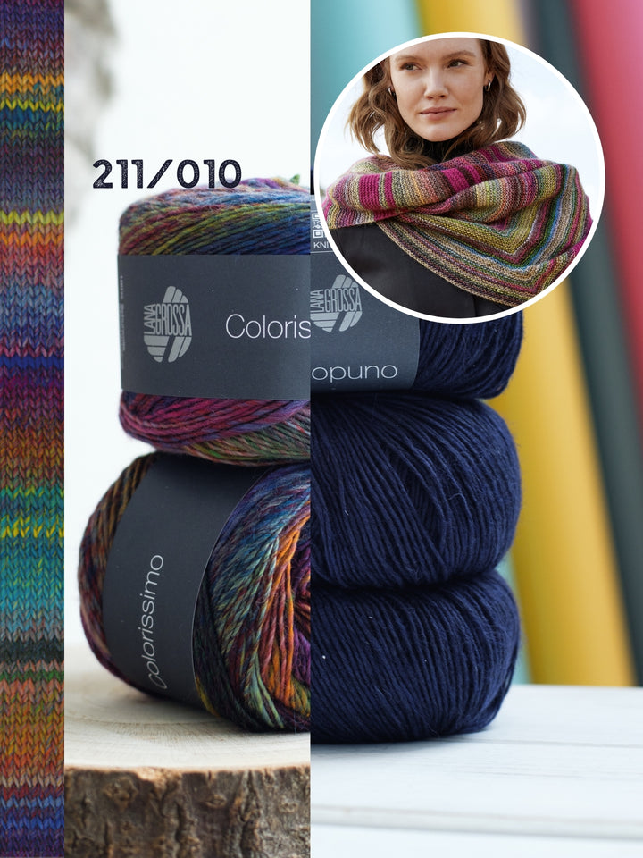 Breipakket Ecopuno Colorissimo assymetrische stola
