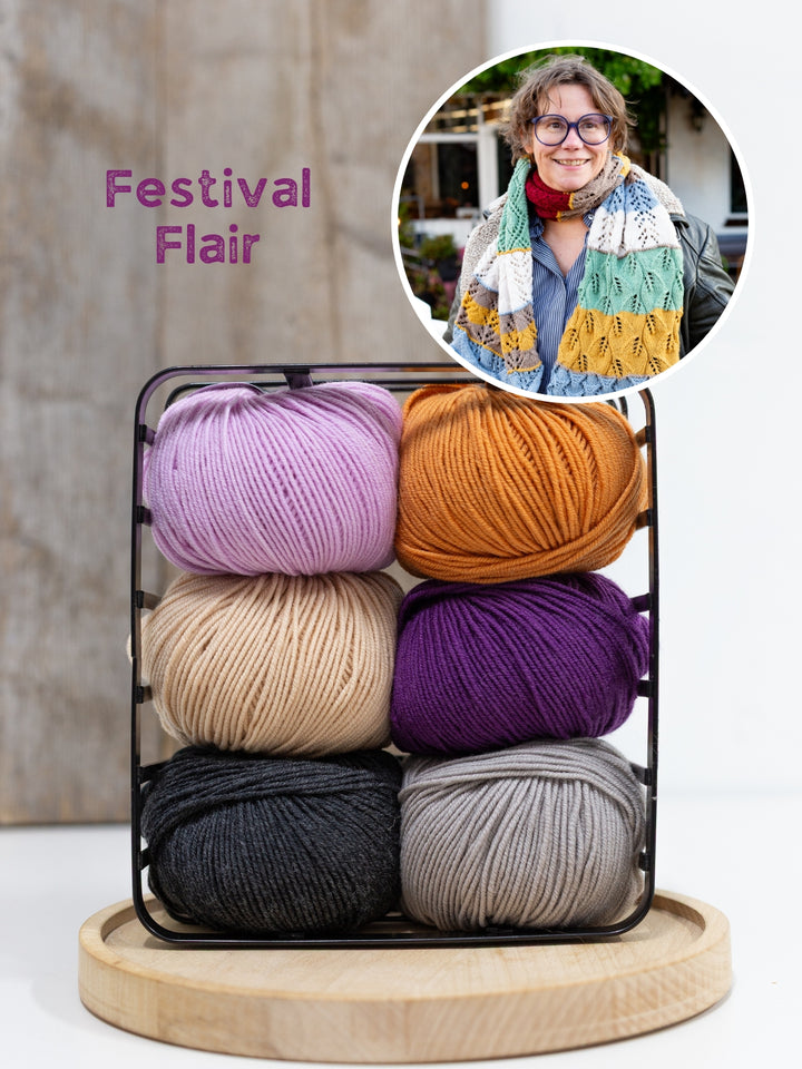 Breipakket Stitch Party Scarf - KAL 2025