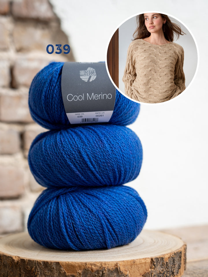 Breipakket Cool Merino trui met textuur