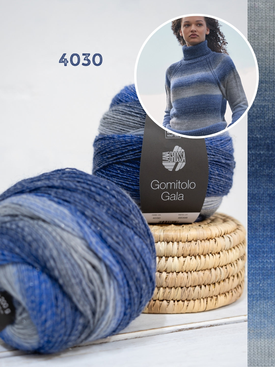 Breipakket Gomitolo Gala top-down raglantrui met col