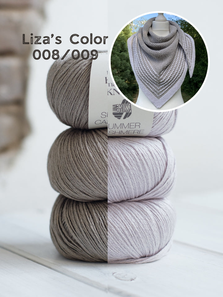 Breipakket Lizas Tuch Pearly Lines - Summer Cashmere