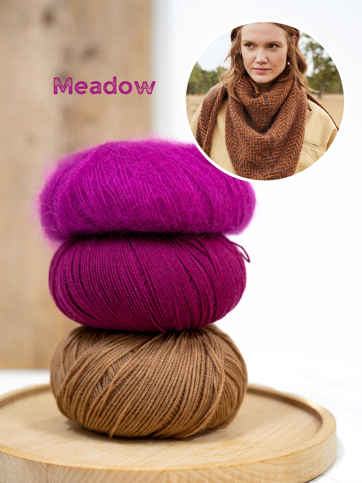 Breipakket Cashmere 16 Fine Silkhair Cool Wool Lace driehoekstola