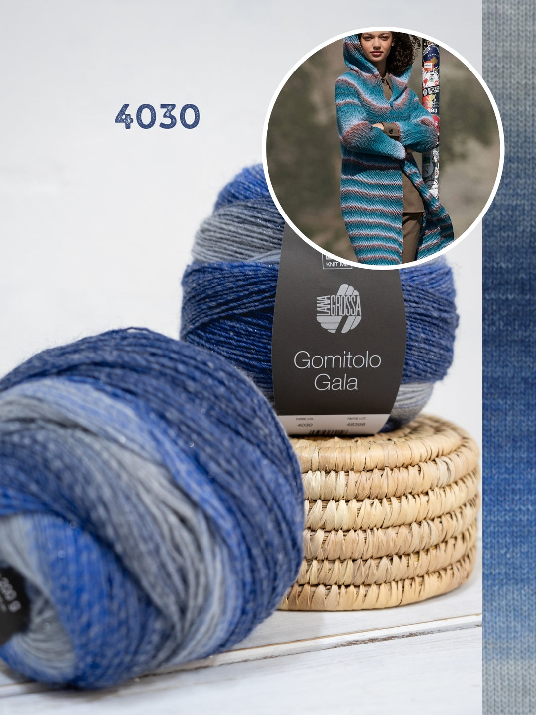 Breipakket Gomitolo Gala top-down mantel met capuchon