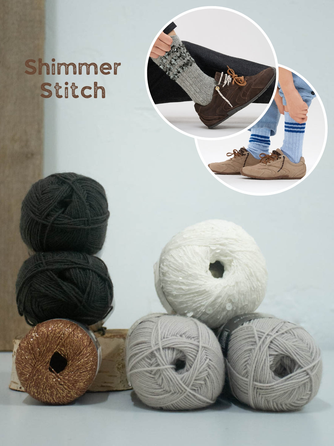 Breipakket Feestelijke Glittersokken