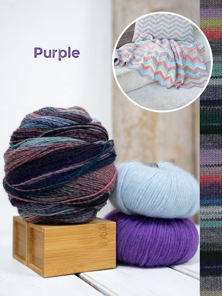 Breipakket Gomitolo Intenso Brigitte no. 2 zigzag deken