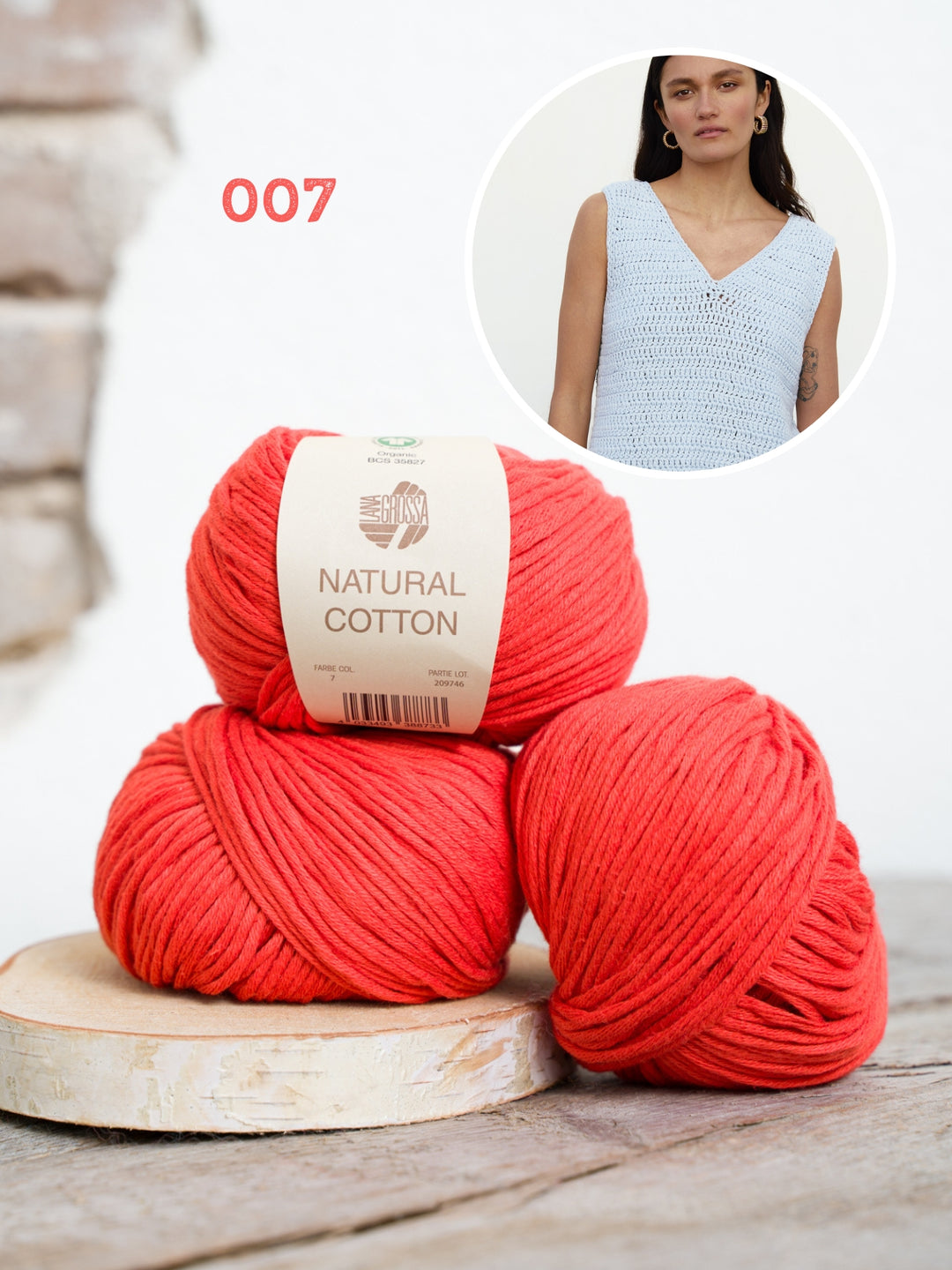 Haakpakket Natural Cotton topje in stokjes