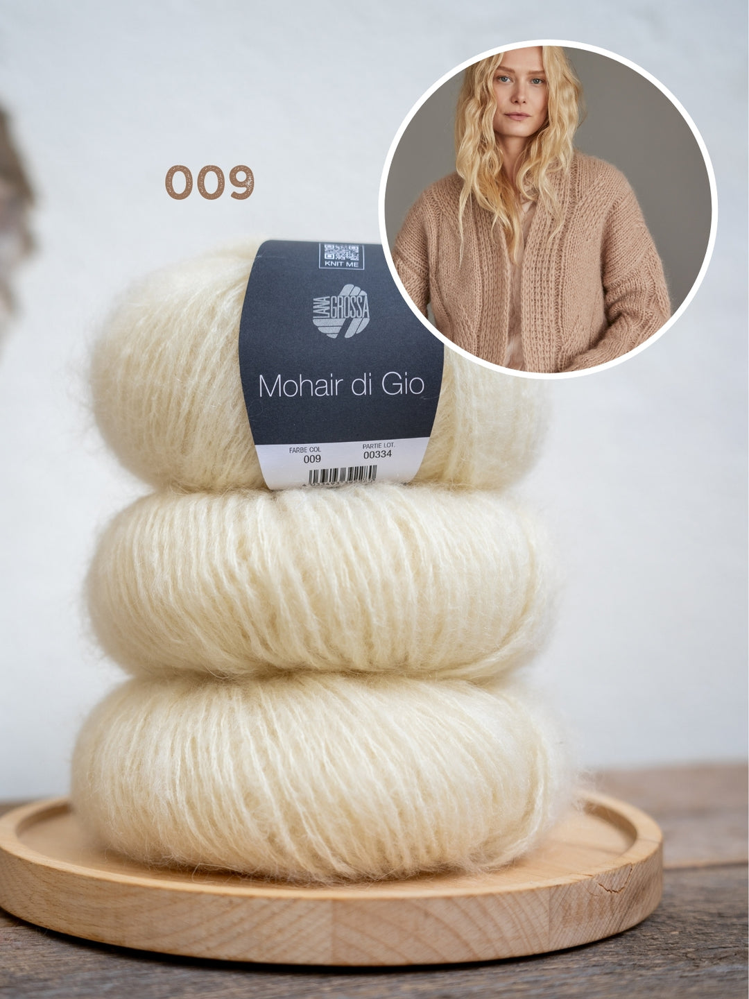 Breipakket Mohair Di Gio vest met grote kabels