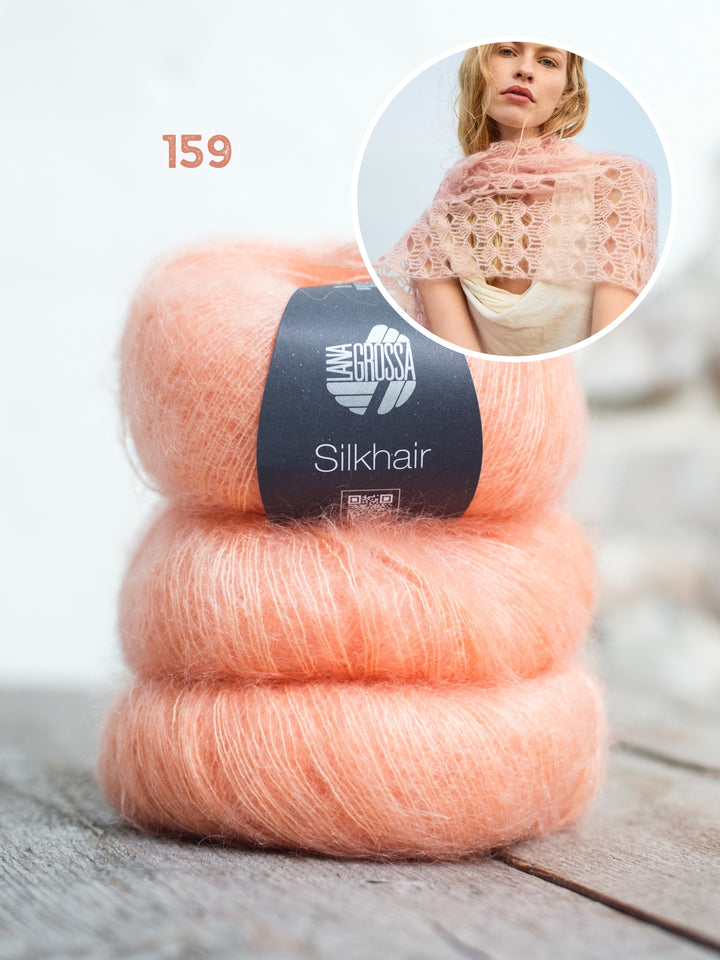 Haakpakket Silkhair ajoursjaal