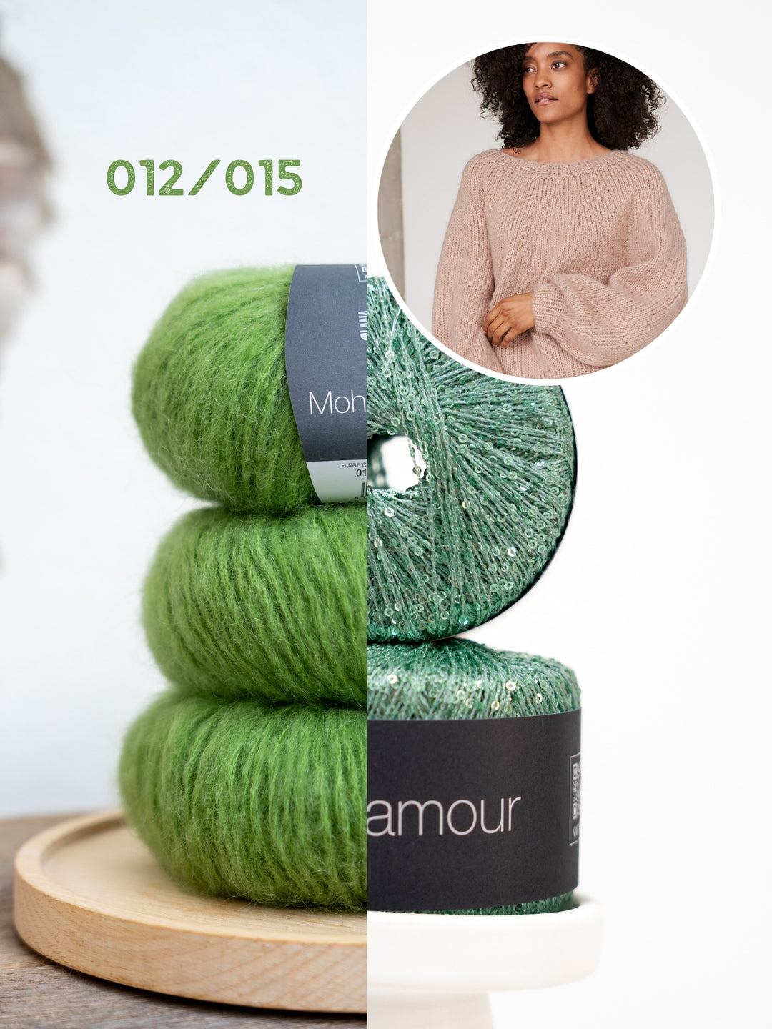 Breipakket Mohair Di Gio Glamour top-down trui