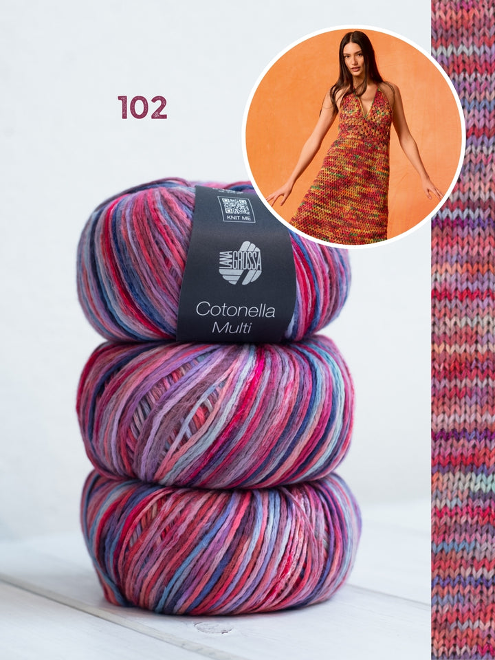 Haakpakket Cotonella Multi halter jurk