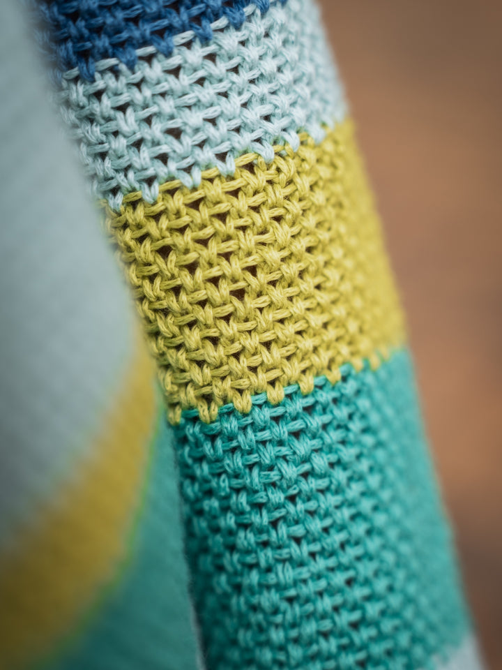 Breipakket Summer Cashmere strepenvest met textuur