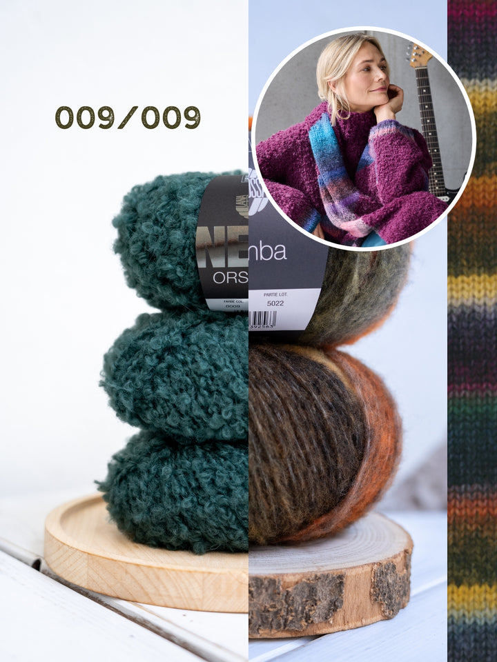 Breipakket Orsetto Bomba sjaal met intarsia