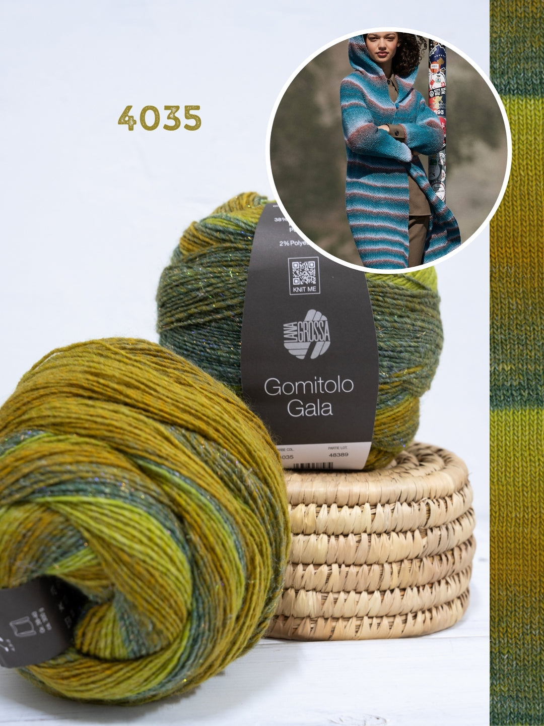 Breipakket Gomitolo Gala top-down mantel met capuchon