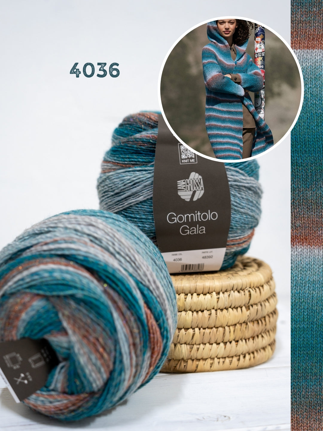 Breipakket Gomitolo Gala top-down mantel met capuchon