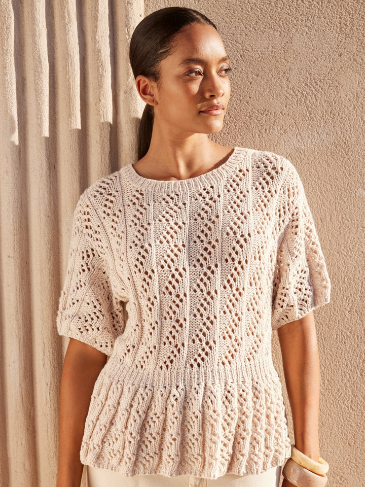 Breipakket Cotonella shirt met ajourpatroon