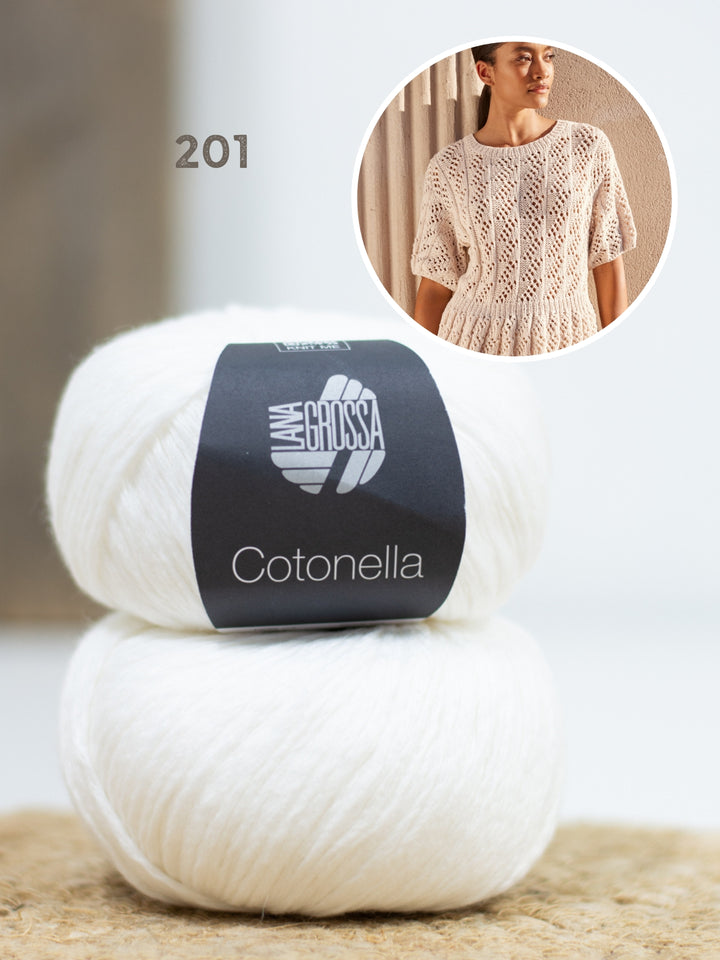 Breipakket Cotonella shirt met ajourpatroon