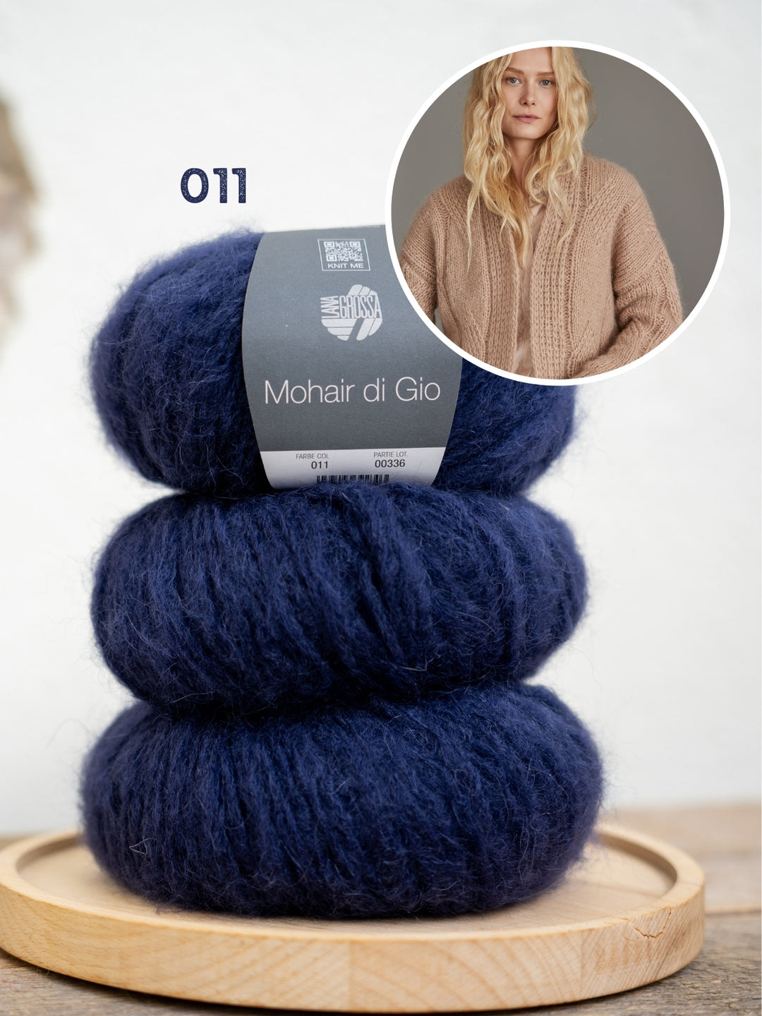 Breipakket Mohair Di Gio vest met grote kabels