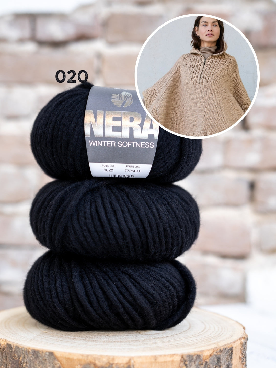 Breipakket Winter Softness poncho met rits