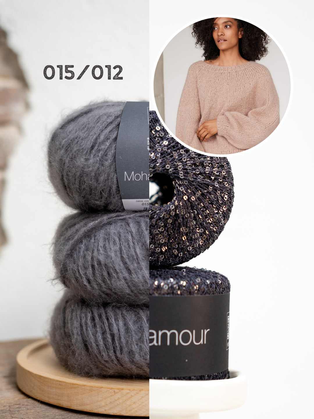 Breipakket Mohair Di Gio Glamour top-down trui
