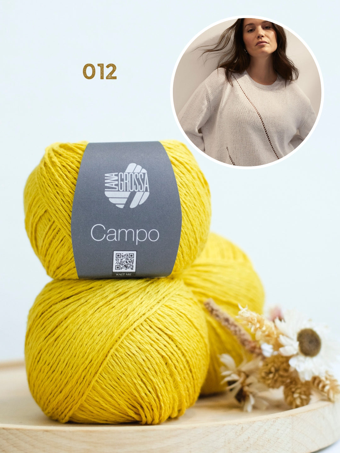 Breipakket Campo pullover met ajourstrepen
